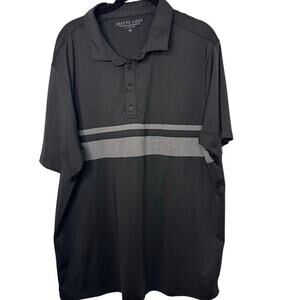 Matte Grey Golf Shirt Men's Size XL Black Gray Polo Stretch Short-Sleeved